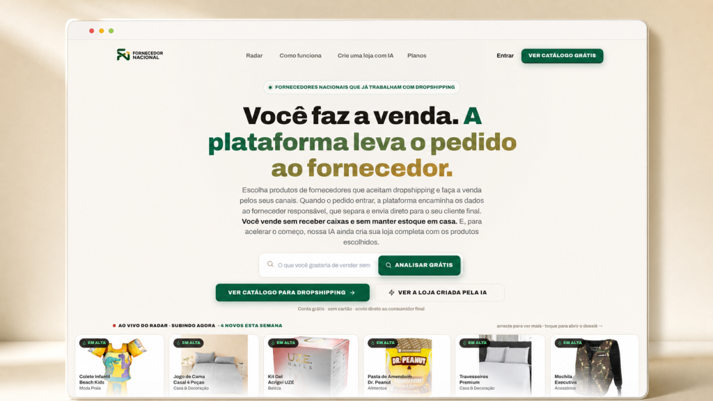 Fornecedor Nacional — Plataforma B2B